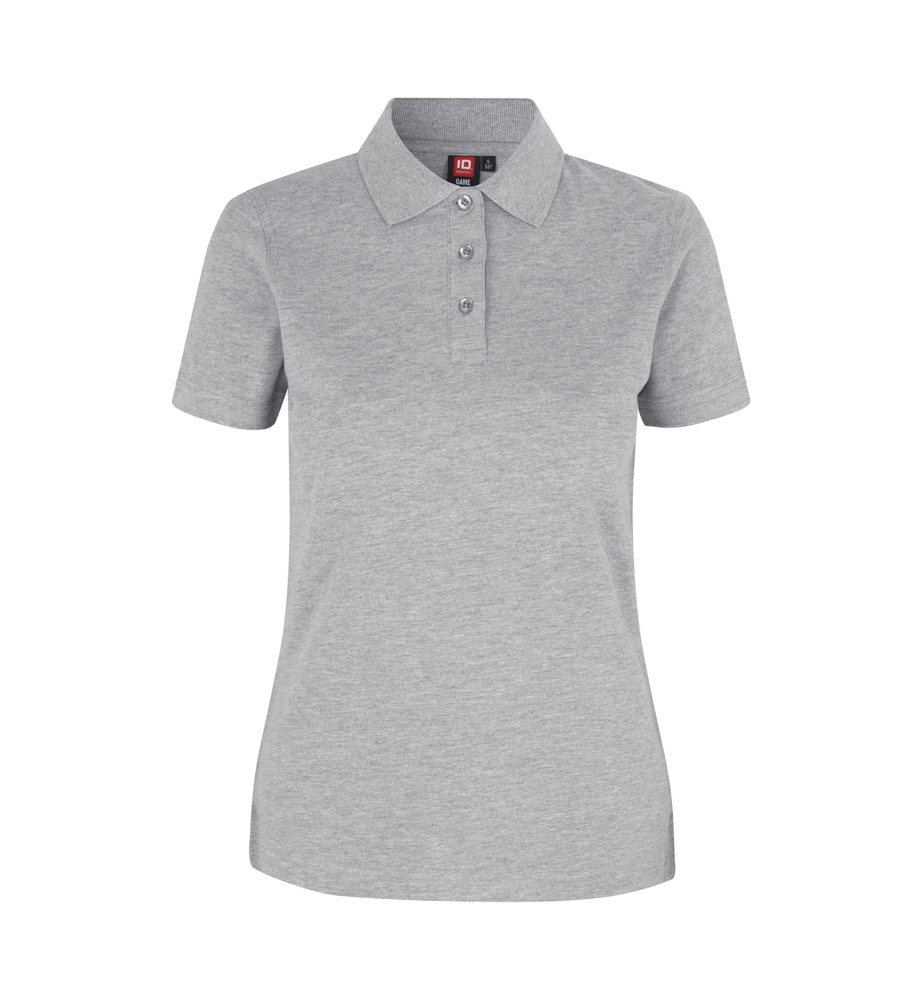 Poloshirt | stretch | dames - Grijs gemêleerd (C-210)