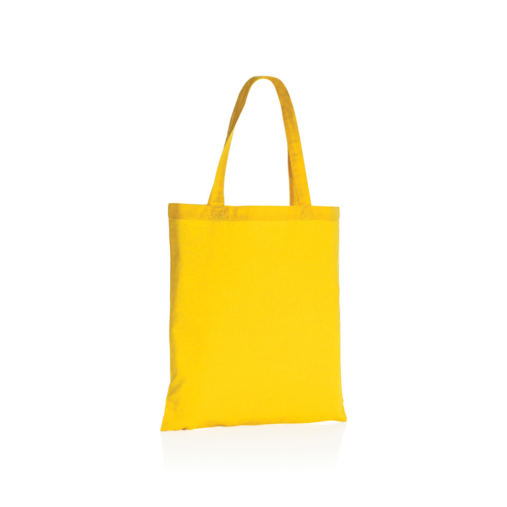 Impact AWARE™ gerecycled katoenen draagtas 145gsm - geel (± PMS 7406)