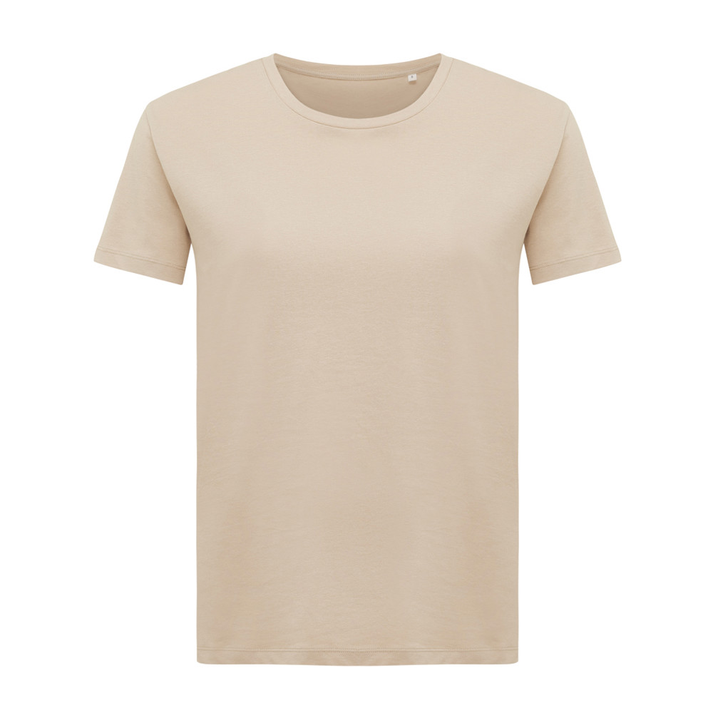 IQONIQ Yala dames lichtgewicht gerecycled katoen t-shirt - desert (± PMS 14-0708 TCX)