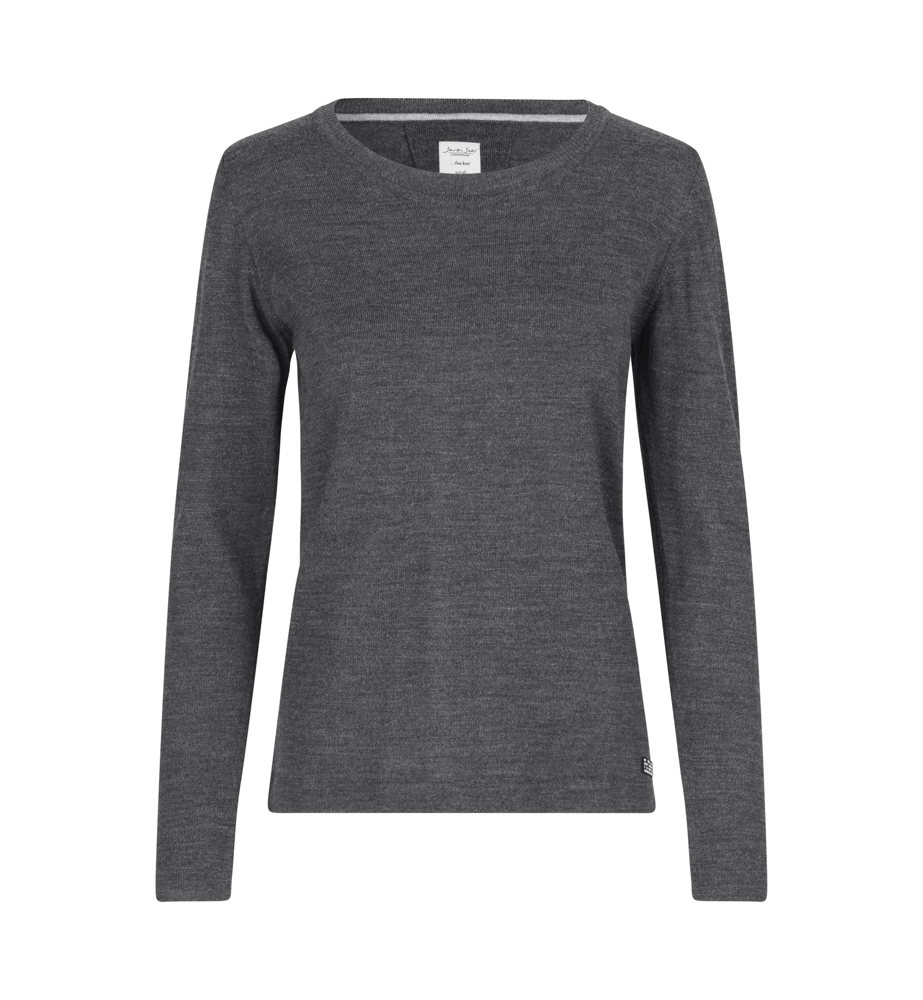 SEVEN SEAS The knit | o-neck | dames - Donkergrijs gemêleerd (C-267)