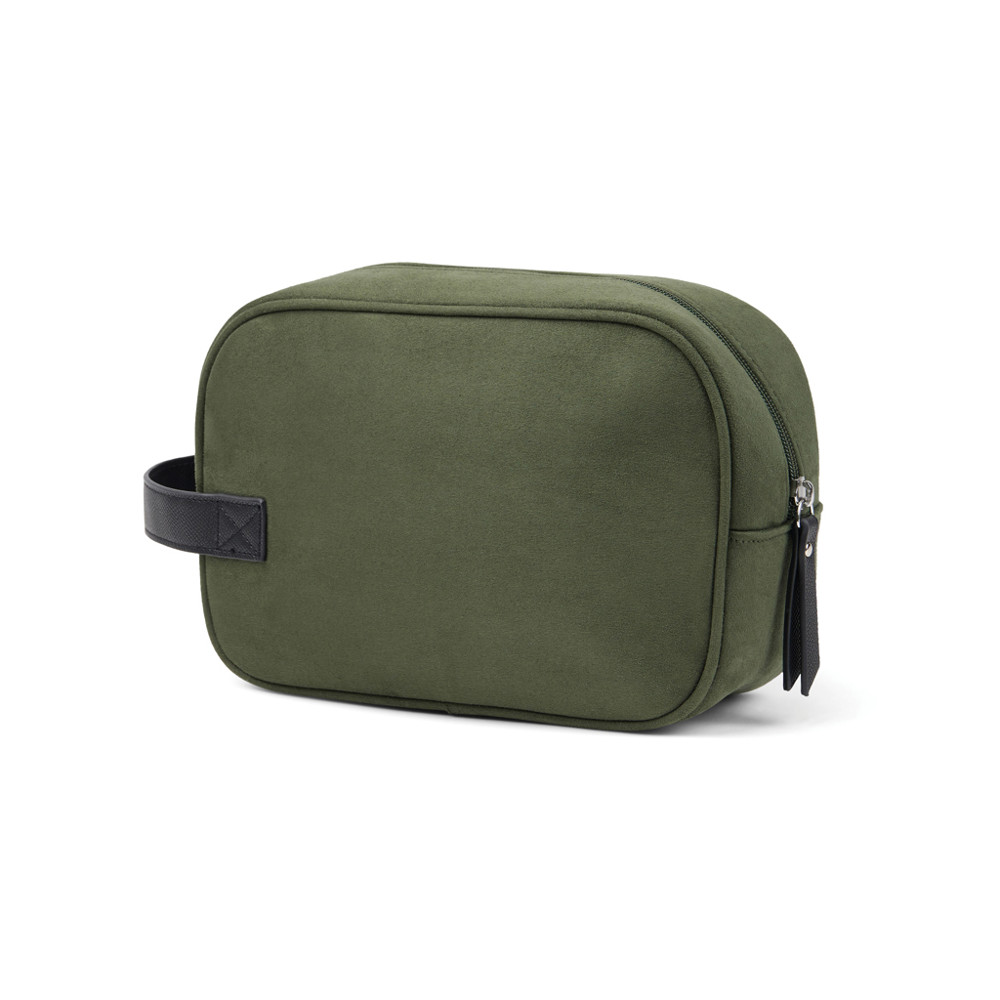 VINGA Marlow RCS gerecyclede polyester toilettas - groen, zwart (± PMS Green/ ± PMS Black)