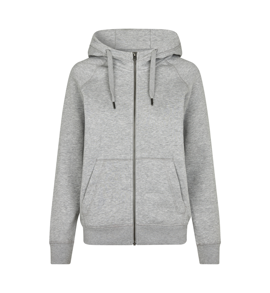 CORE hoodie | met rits | dames - Grijs gemêleerd (C-210)