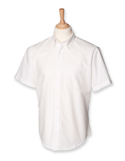 Henbury - Men´s Classic Short Sleeved Oxford Shirt - White