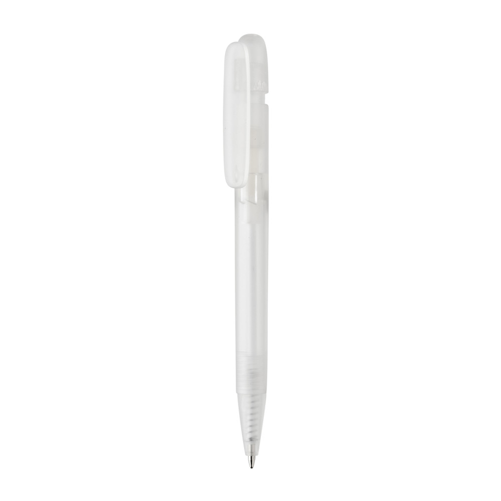 Devin GRS-gecertificeerde RABS-pen transparant - wit (± PMS White)