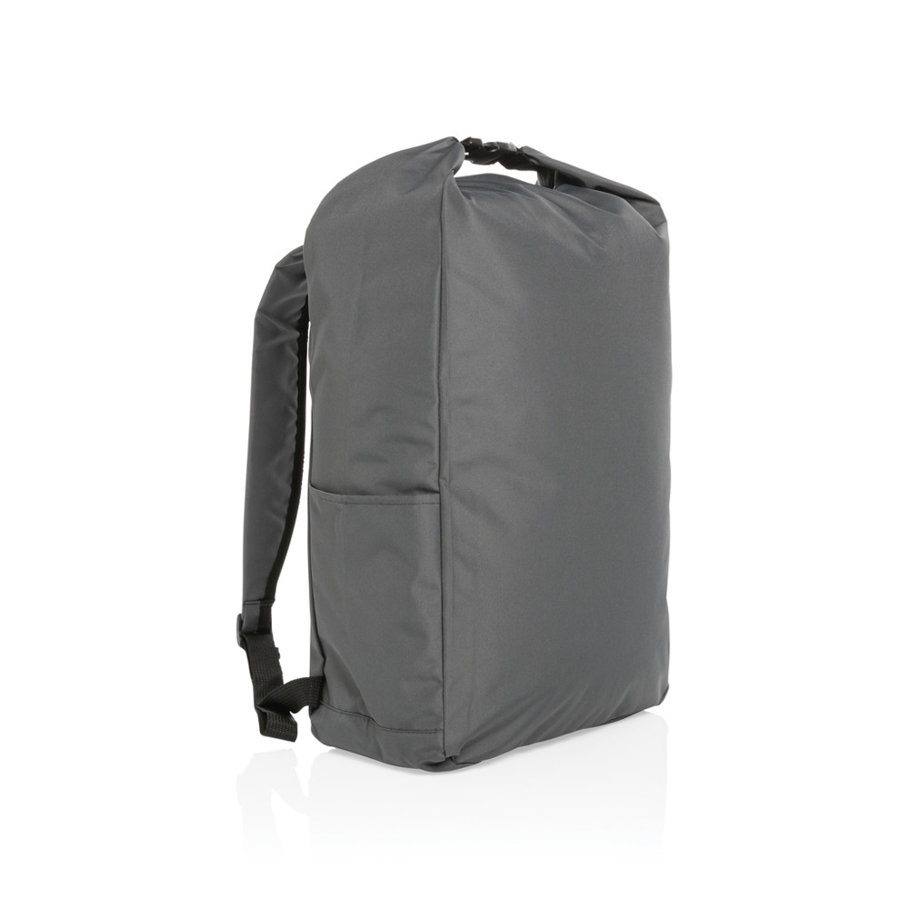 Impact AWARE™ RPET lichtgewicht rolltop rugzak - antraciet (± PMS Cool Grey 11)