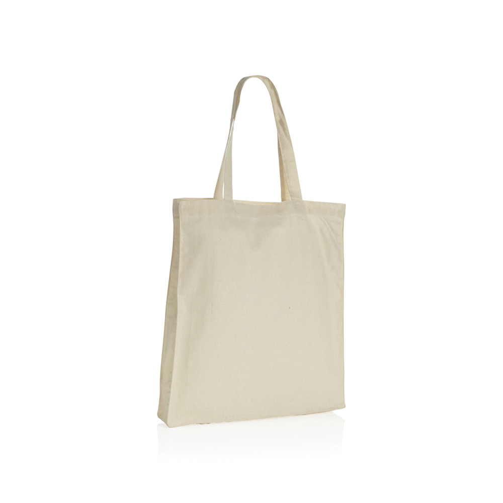 Impact AWARE™ gerecycled katoenen draagtas met bodem 145gsm - gebroken wit (± PMS Natural)