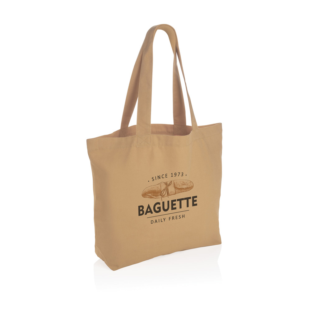 Impact Aware™ re-canvas shopper met vakje 240gsm ongeverfd