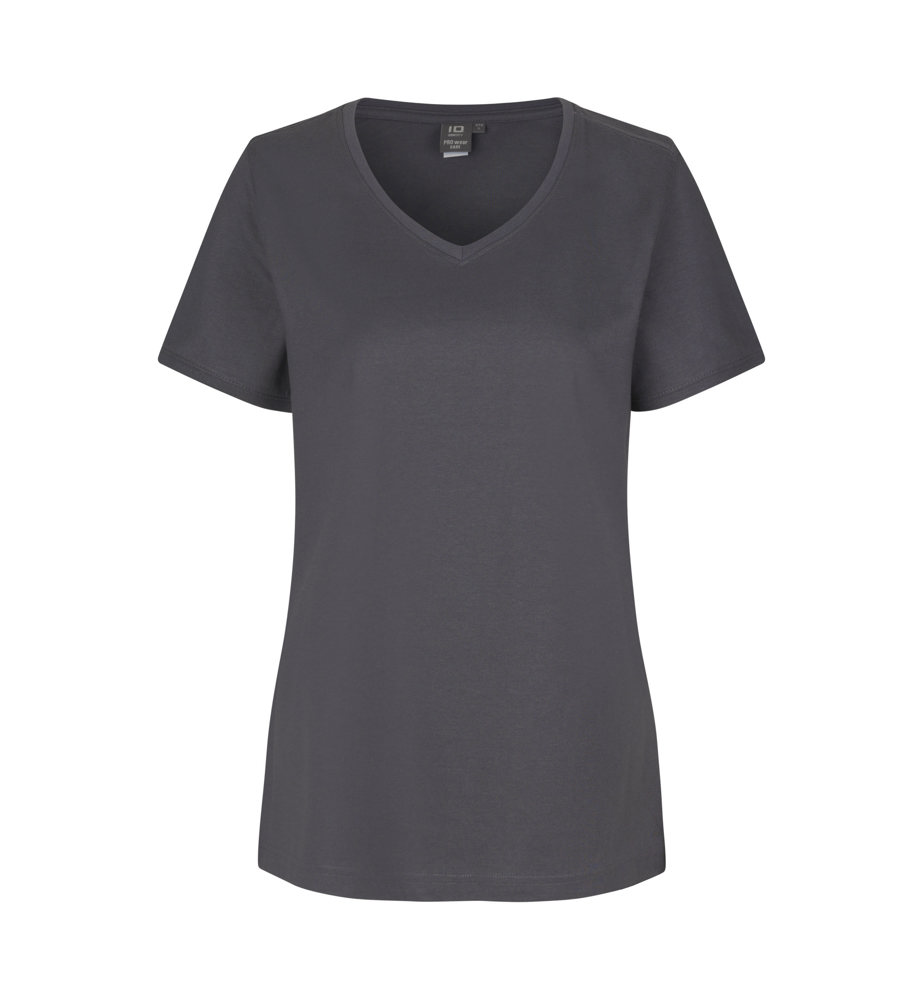 PRO Wear CARE T-shirt | v-hals | dames - Silver grey (C-265)