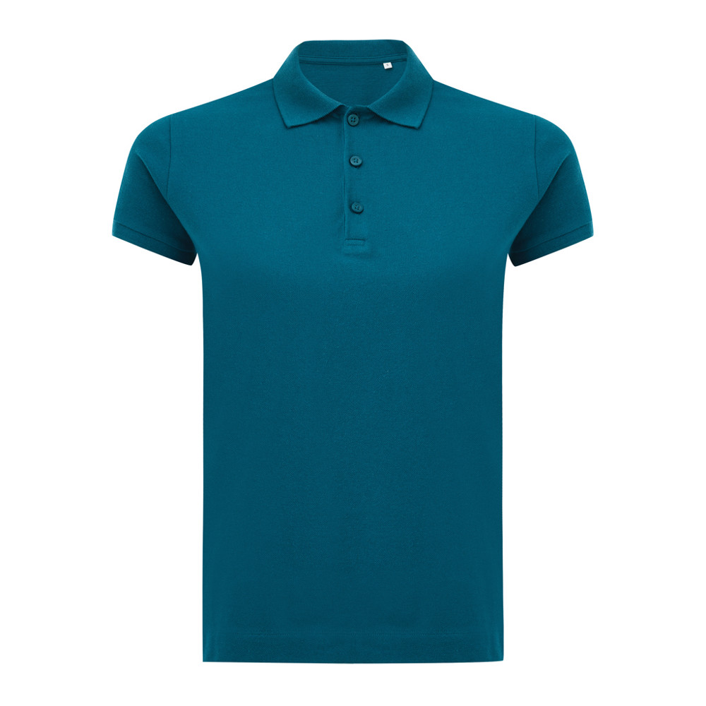 IQONIQ Yosemite dames recycled katoen pique polo - dark teal (± PMS 19-4535 TCX)