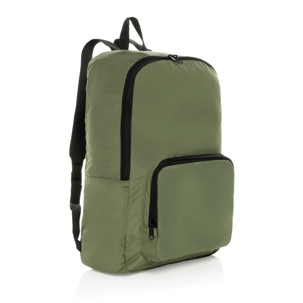 Dillon AWARE™ RPET opvouwbare klassieke rugzak - groen (± PMS 18-0529 TCX)