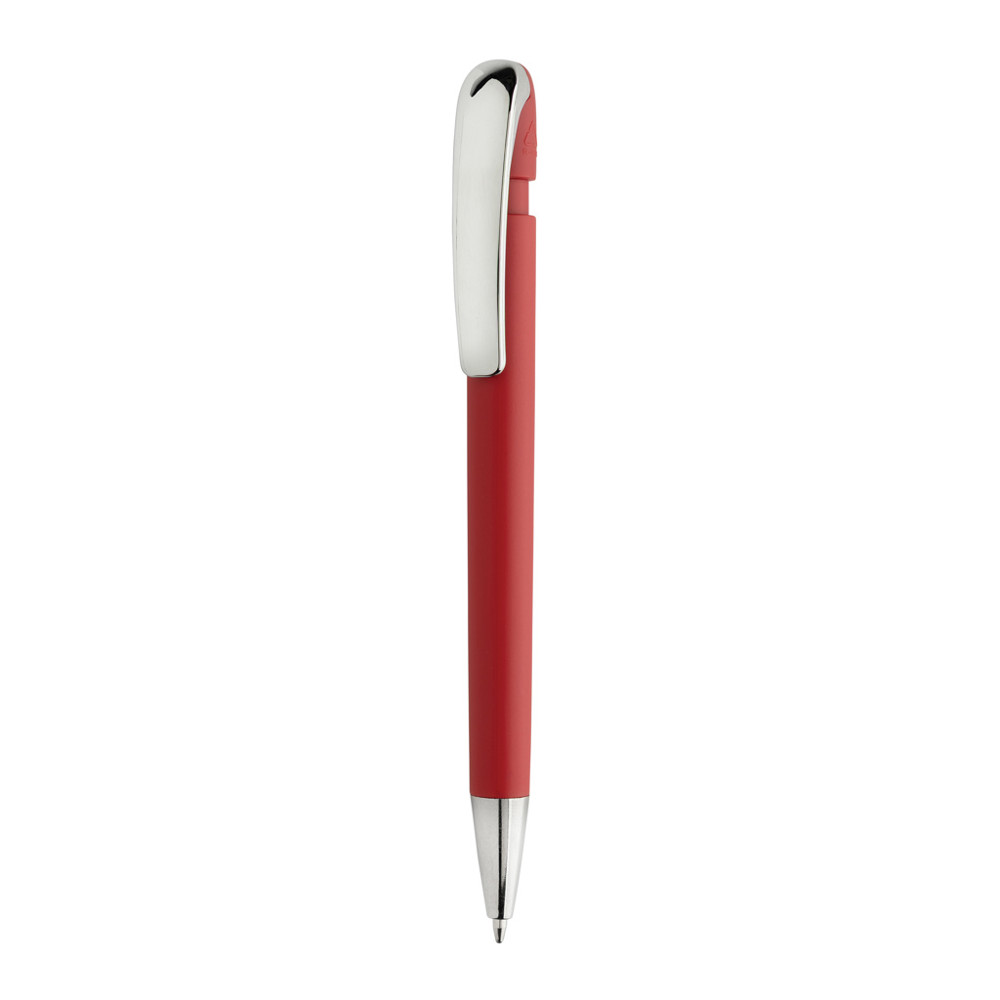 Glide GRS gecertificeerde R-ABS Pen met metalen clip - rood (± PMS 710)