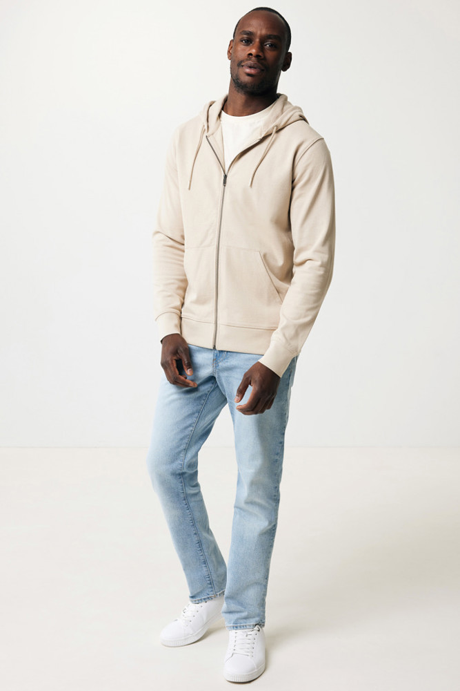 IQONIQ Abisko gerecycled katoen hoodie met rits