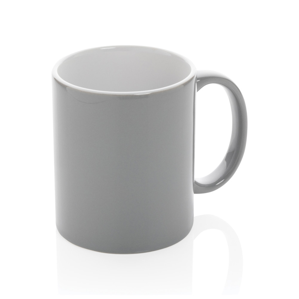 Keramische classic mok 350 ml - grijs (± PMS 16-3916TCX)