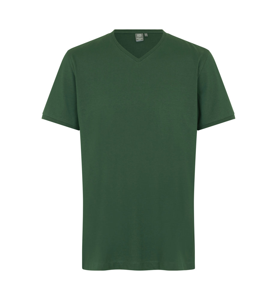 PRO Wear CARE T-shirt | v-hals - Fles groen (C-590)