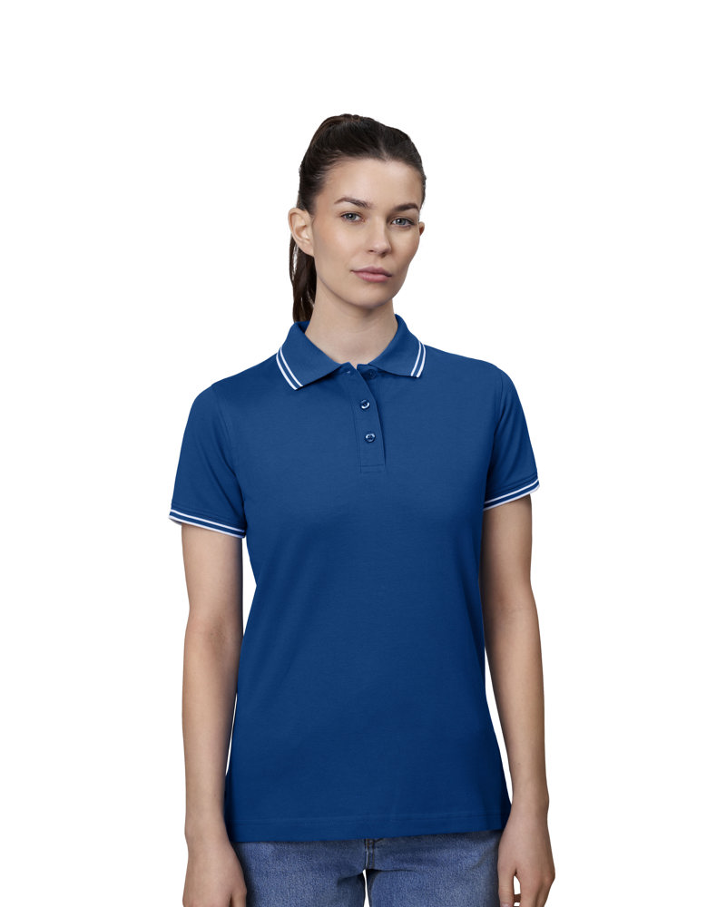 Contrast poloshirt | stretch | dames