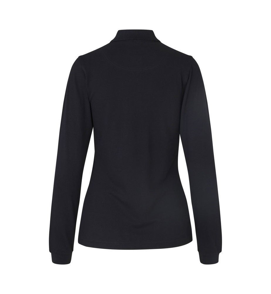 Poloshirt met lange mouw | stretch | dames