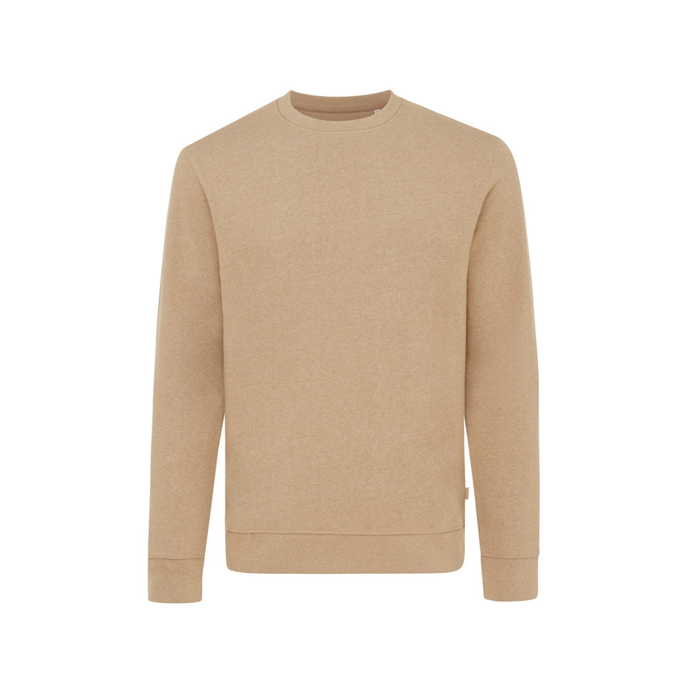 IQONIQ Denali gerecycled katoen sweater ongeverfd - heather brown (± PMS heather brown)