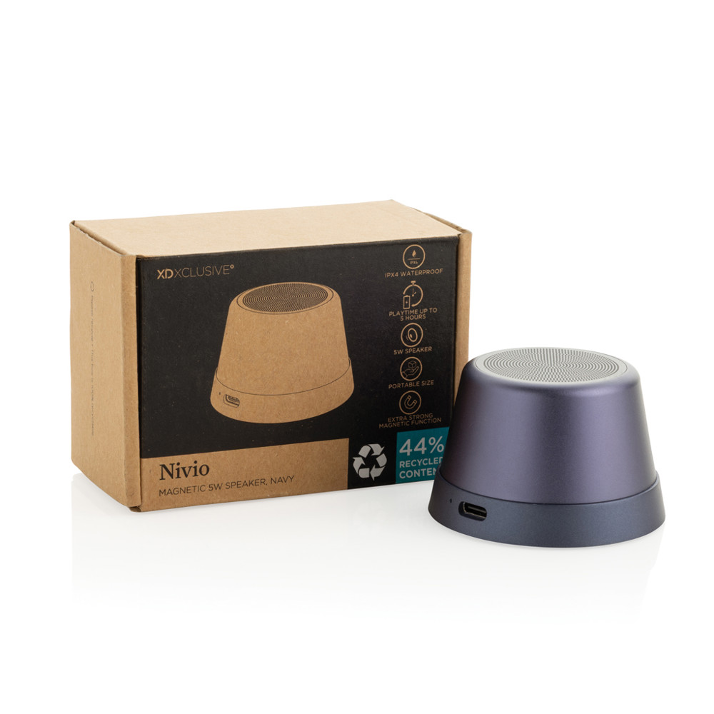 Nivio RCS gerecycled aluminum magnetische 5W Speaker