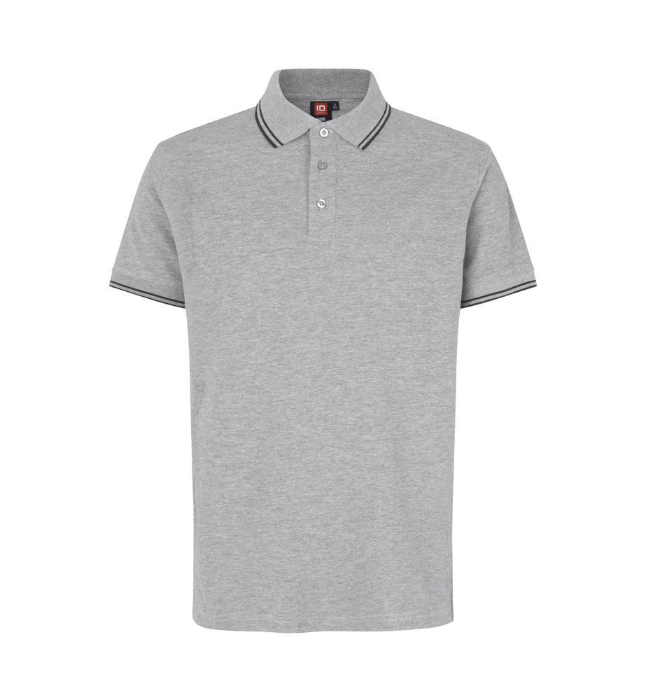 Contrast poloshirt | stretch - Grijs gemêleerd (C-210)