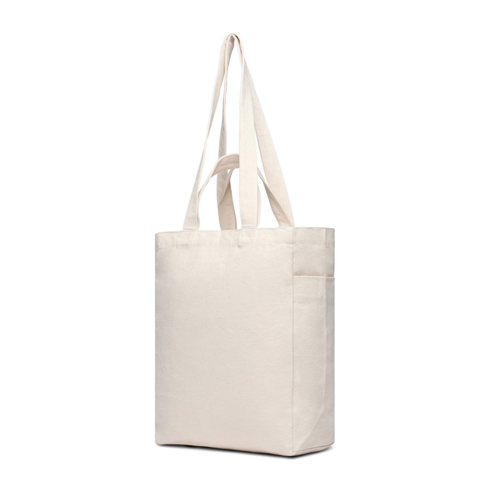 VINGA Hilo AWARE™ gerecycled canvas tas met ritssluiting - gebroken wit (± PMS 11-4801 TCX)