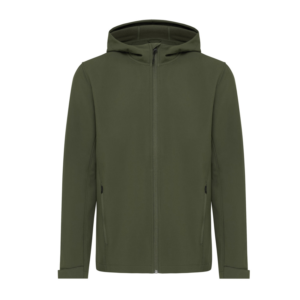 IQONIQ Makalu gerecycled polyester softshell jas - khaki (± PMS 18-0523 TCX)