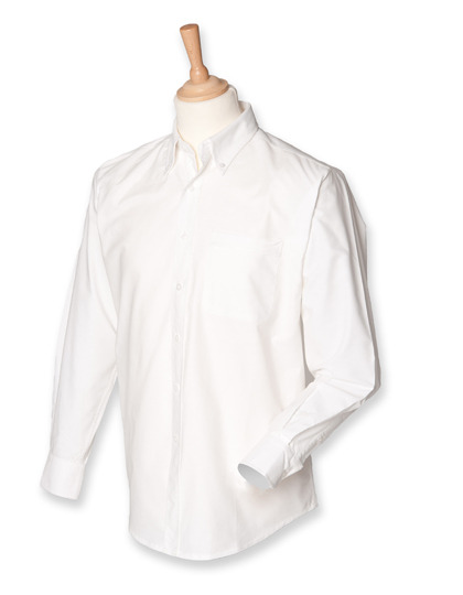 Henbury - Men´s Classic Long Sleeved Oxford Shirt - White