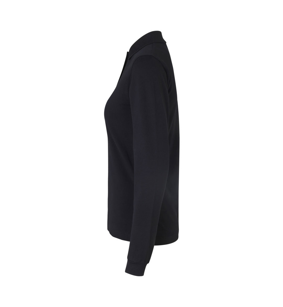 Poloshirt met lange mouw | stretch | dames
