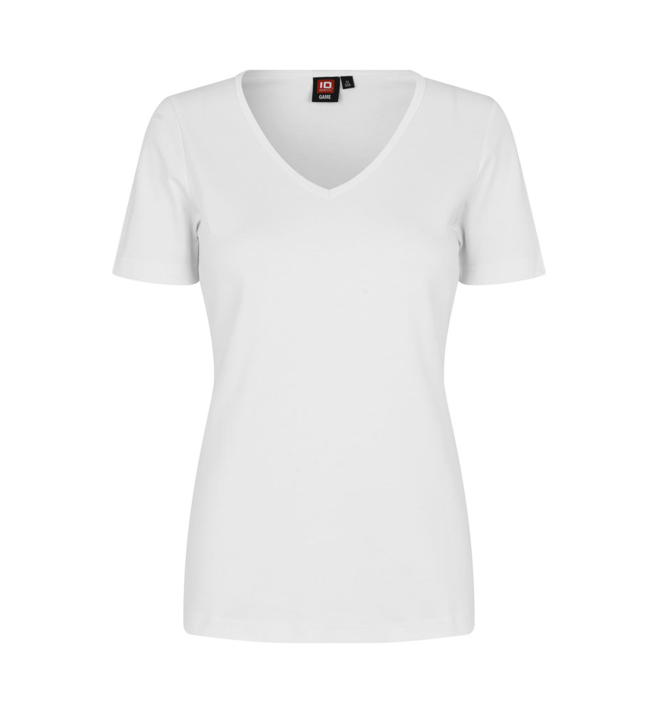 Interlock T-shirt | v-hals | dames