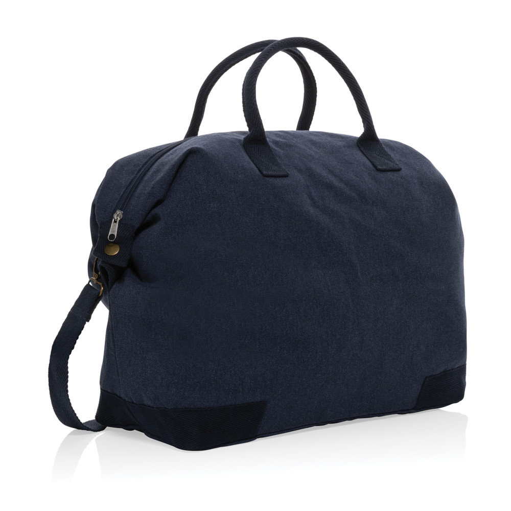 Kezar AWARE™ 500gsm gerecycled canvas deluxe weekendtas - donkerblauw (± PMS 539)