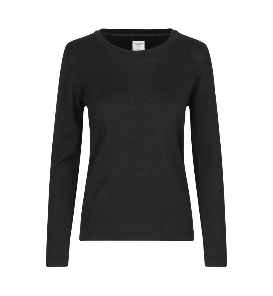 SEVEN SEAS The knit | o-neck | dames - Zwart (C-900)