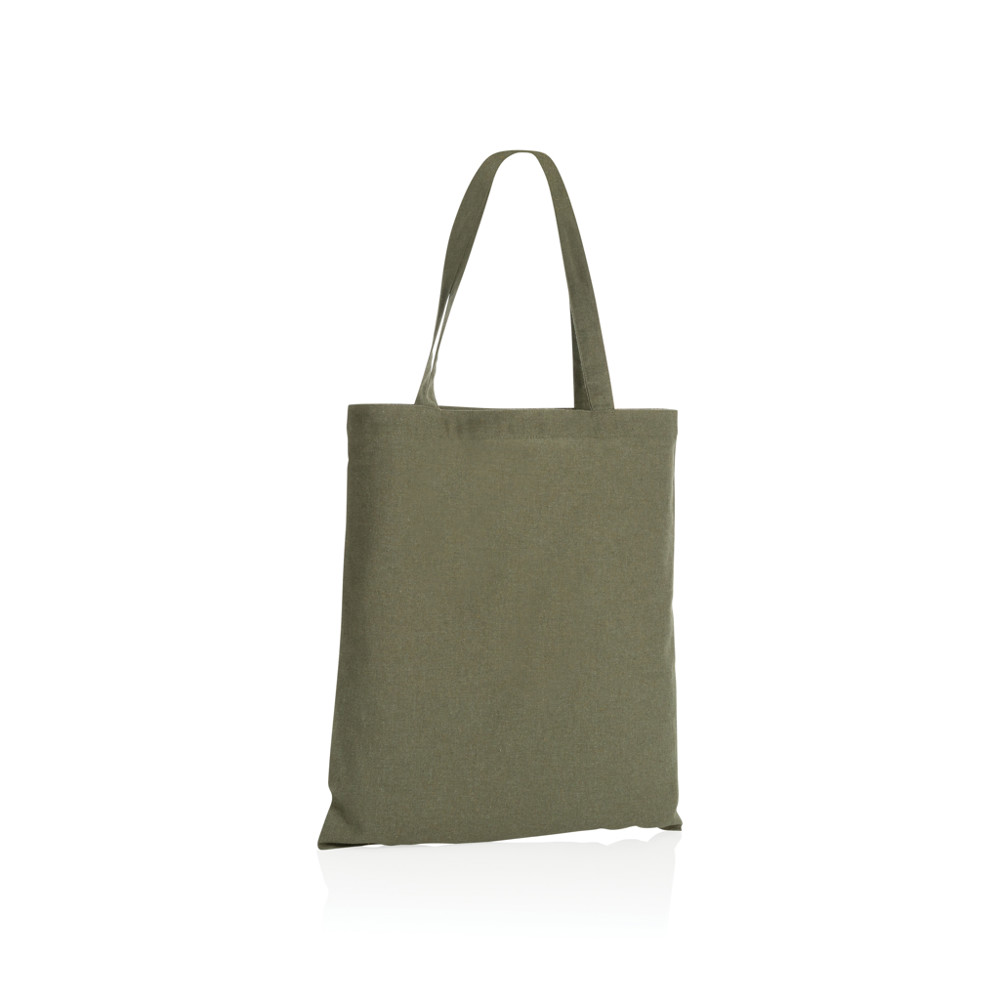Impact AWARE™ gerecycled katoenen draagtas 145gsm - groen (± PMS Green)