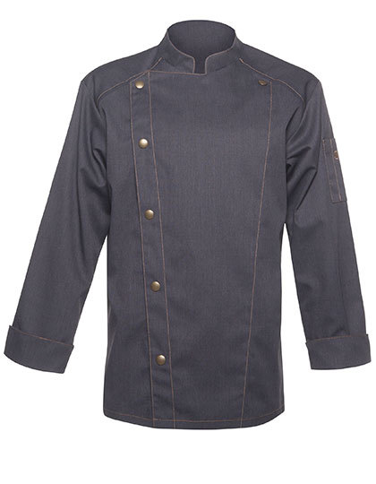 Karlowsky - Chef Jacket Jeans-Style - Vintage Black (ca. Pantone Cool Grey11C)