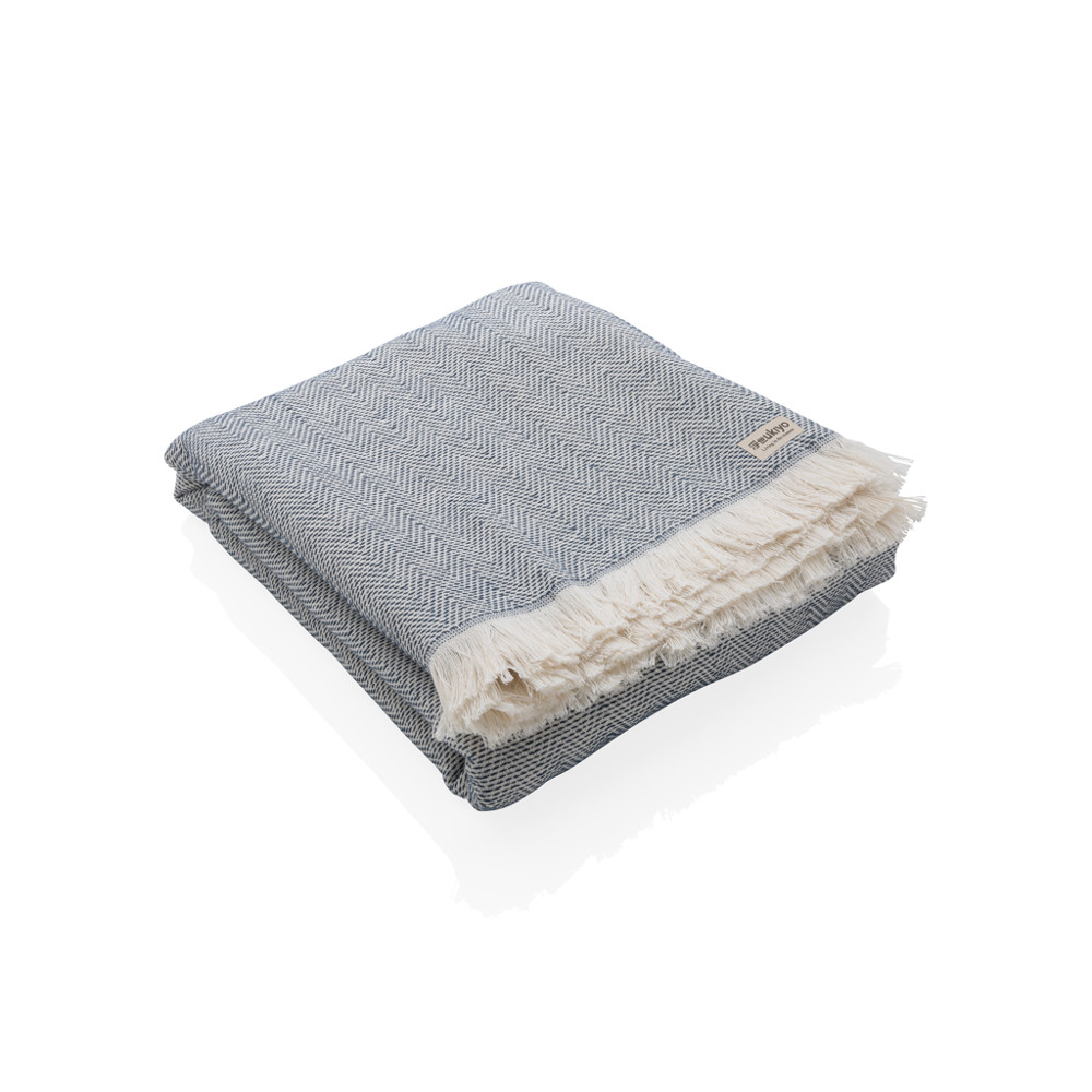Ukiyo Hisako AWARE™ 4 Seizoenen Deken/Handdoek 100x180 - donkerblauw (± PMS 539)
