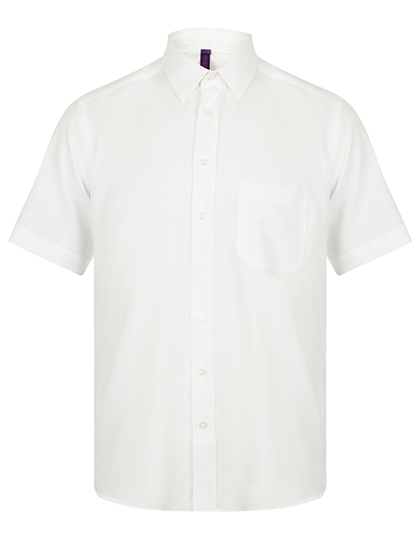 Henbury - Men´s Wicking Short Sleeve Shirt - White
