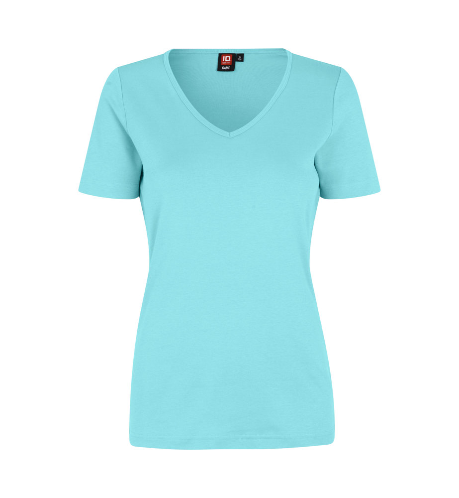 Interlock T-shirt | v-hals | dames - Mint (C-520)