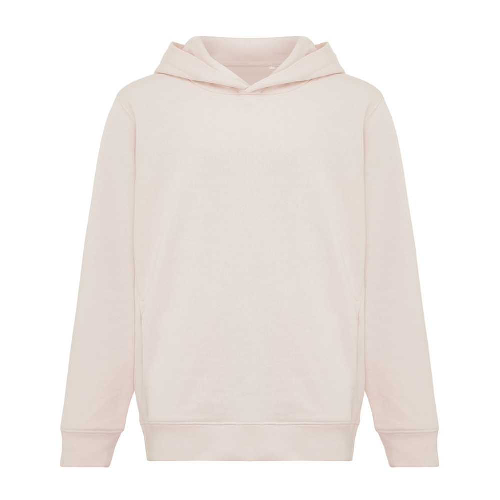 IQONIQ Yengo kids recycled katoen hoodie met steekzakken - cloud pink (± PMS 11-1408 TCX)
