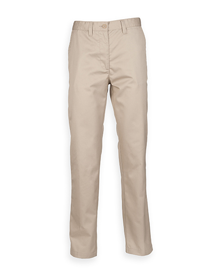 Henbury - Ladies´ 65/35 Poly/Cotton Chino - Stone