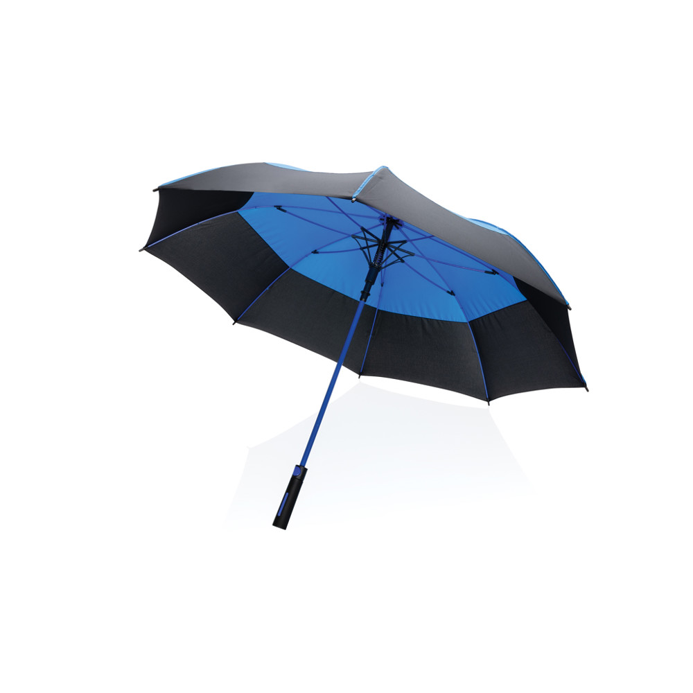 27" Impact AWARE™ RPET 190T auto open stormproof paraplu - blauw (± PMS blue)