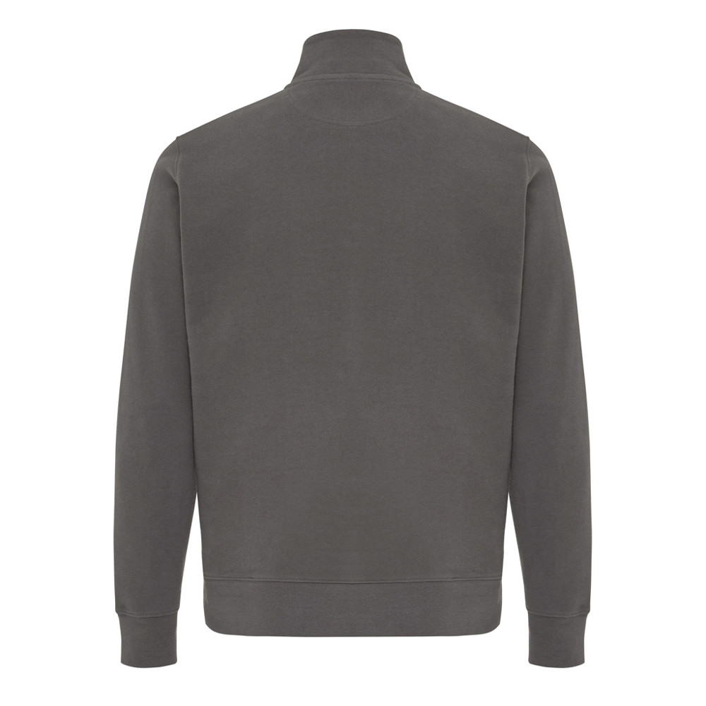 IQONIQ Elgon gerecycled katoen sweater met kwartritssluiting