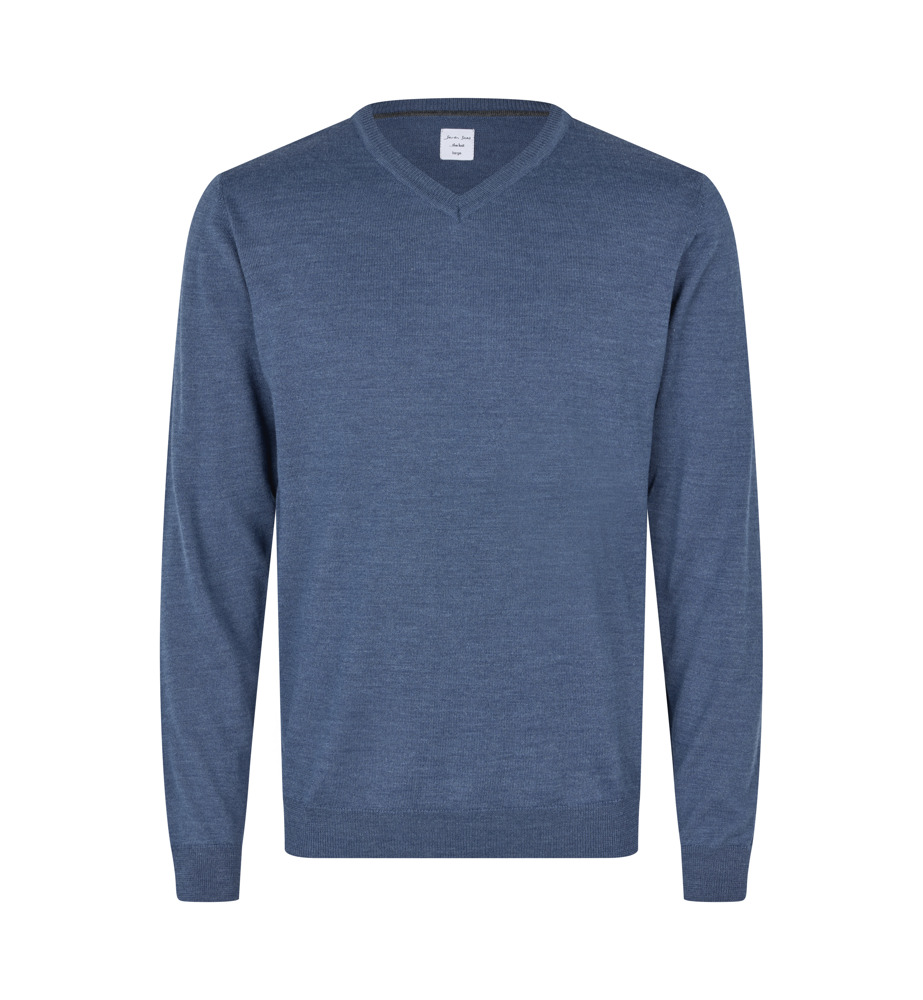 SEVEN SEAS The knit | v-neck - Blauw gemêleerd (C-716)