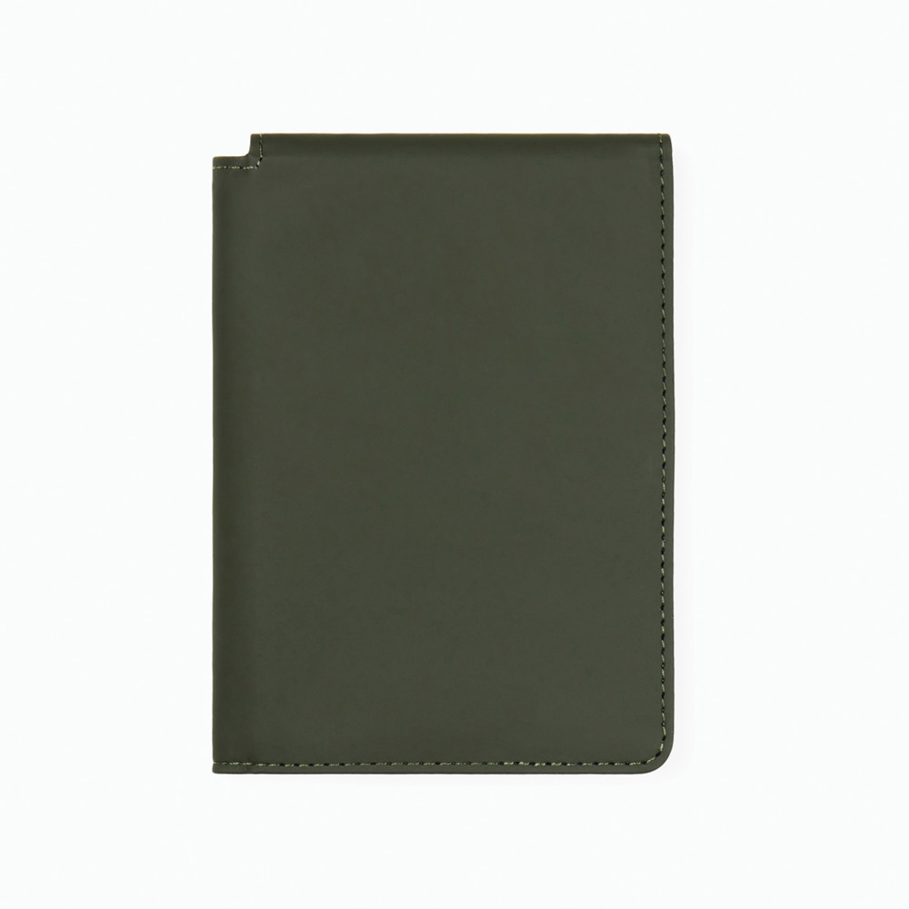 VINGA Baltimore RCS recycled polyester RFID paspoorthouder - groen (± PMS 19-0414 TPG)