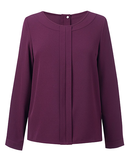 Brook Taverner - Women´s Roma Long Sleeve Blouse - Burgundy