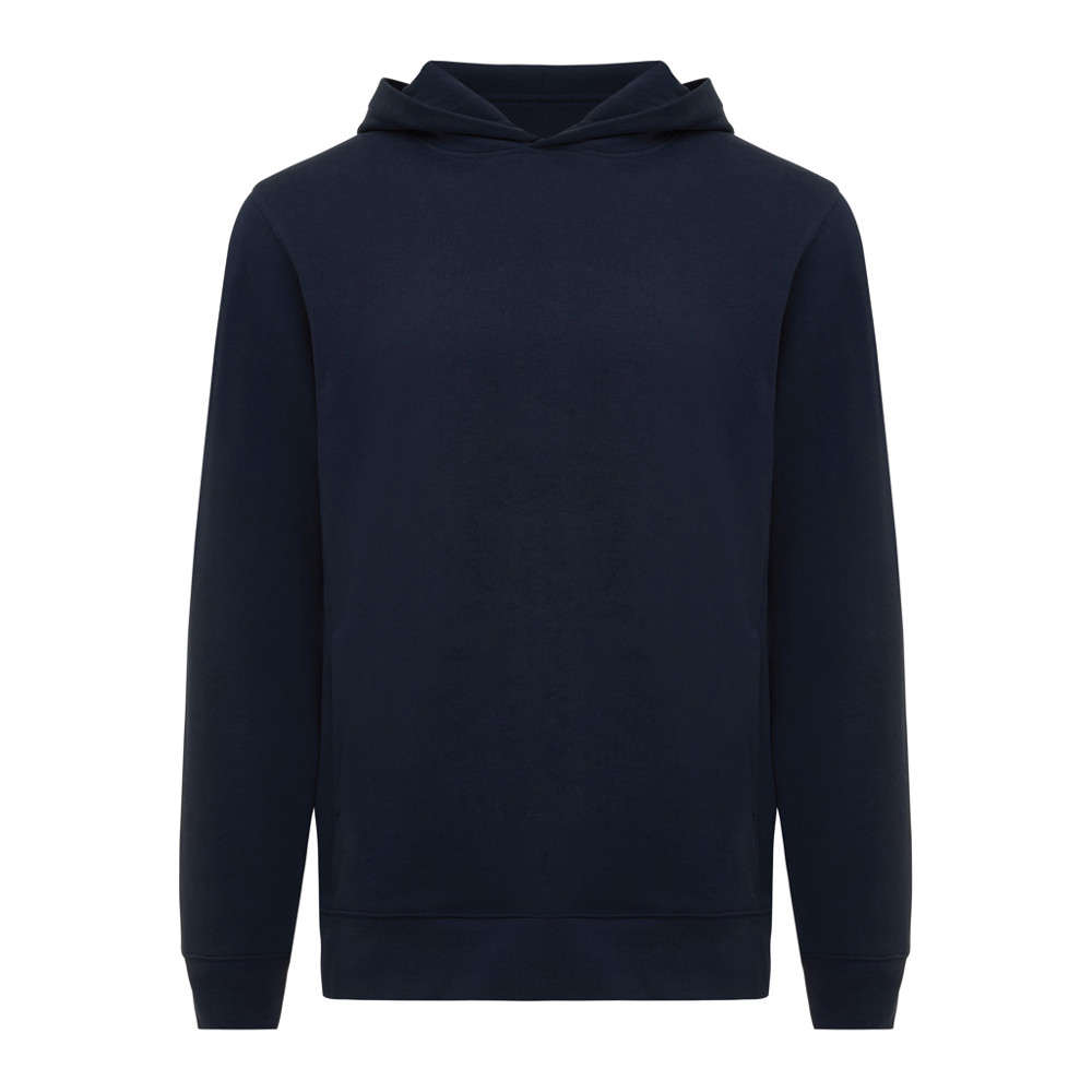 IQONIQ Yengo recycled katoen hoodie met steekzakken - donkerblauw (± PMS 19-3923TCX)