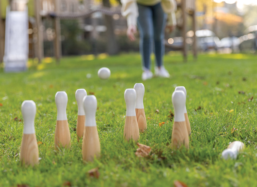 Houten skittles set